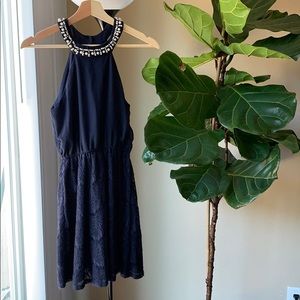 NWOT Blue Rain Lace Dress - Blue